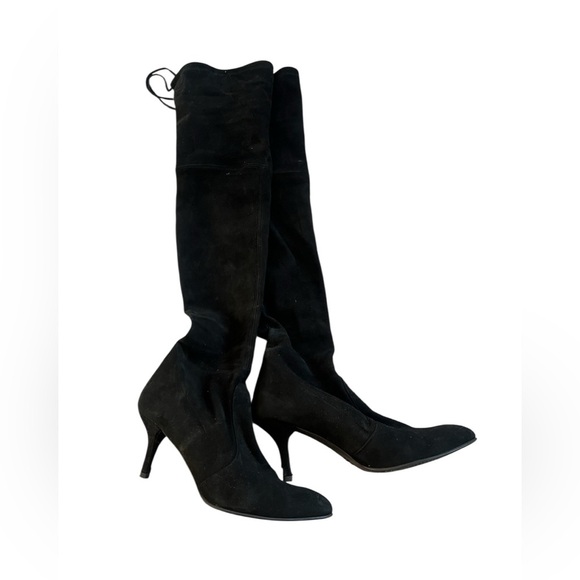 Stuart Weitzman Suede Over the Knee Heeled Boots, size 8.5 - Picture 1 of 9